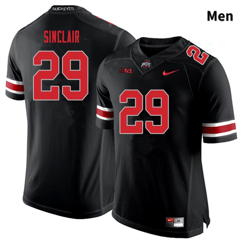 Ohio State Buckeyes Darryl Sinclair Men's #29 Blackout Authentic Stitched College Football Jersey